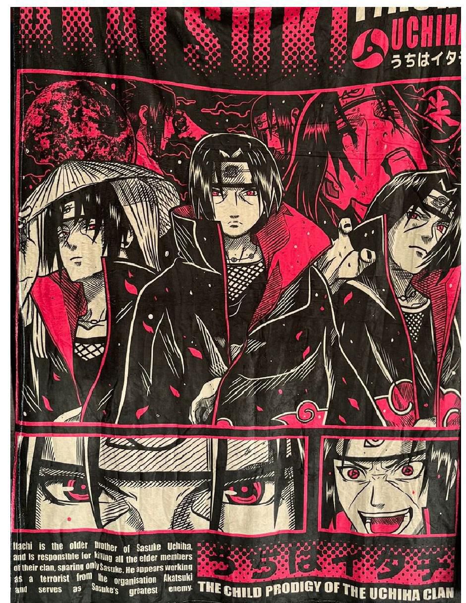 Cobija clásica de tejido suave naruto unisex