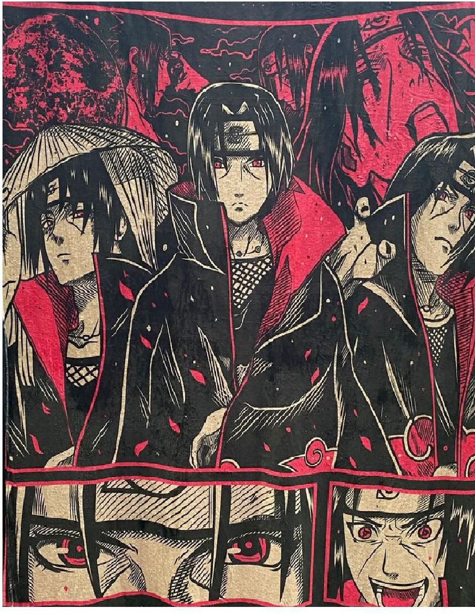 Cobija clásica de tejido suave naruto unisex 2