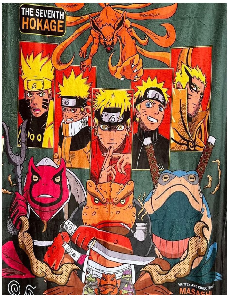 Cobija clásica de tejido suave naruto unisex 2