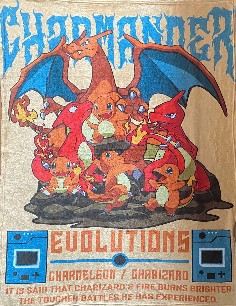 Cobija clásica de tejido suave Pokemon Charmander unisex