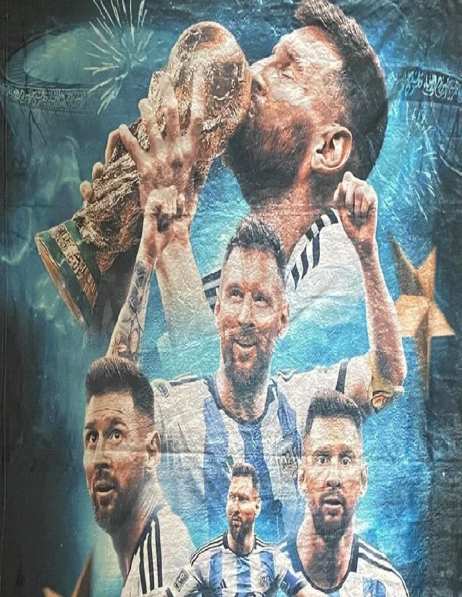 Cobija de tejido suave Messi unisex 2