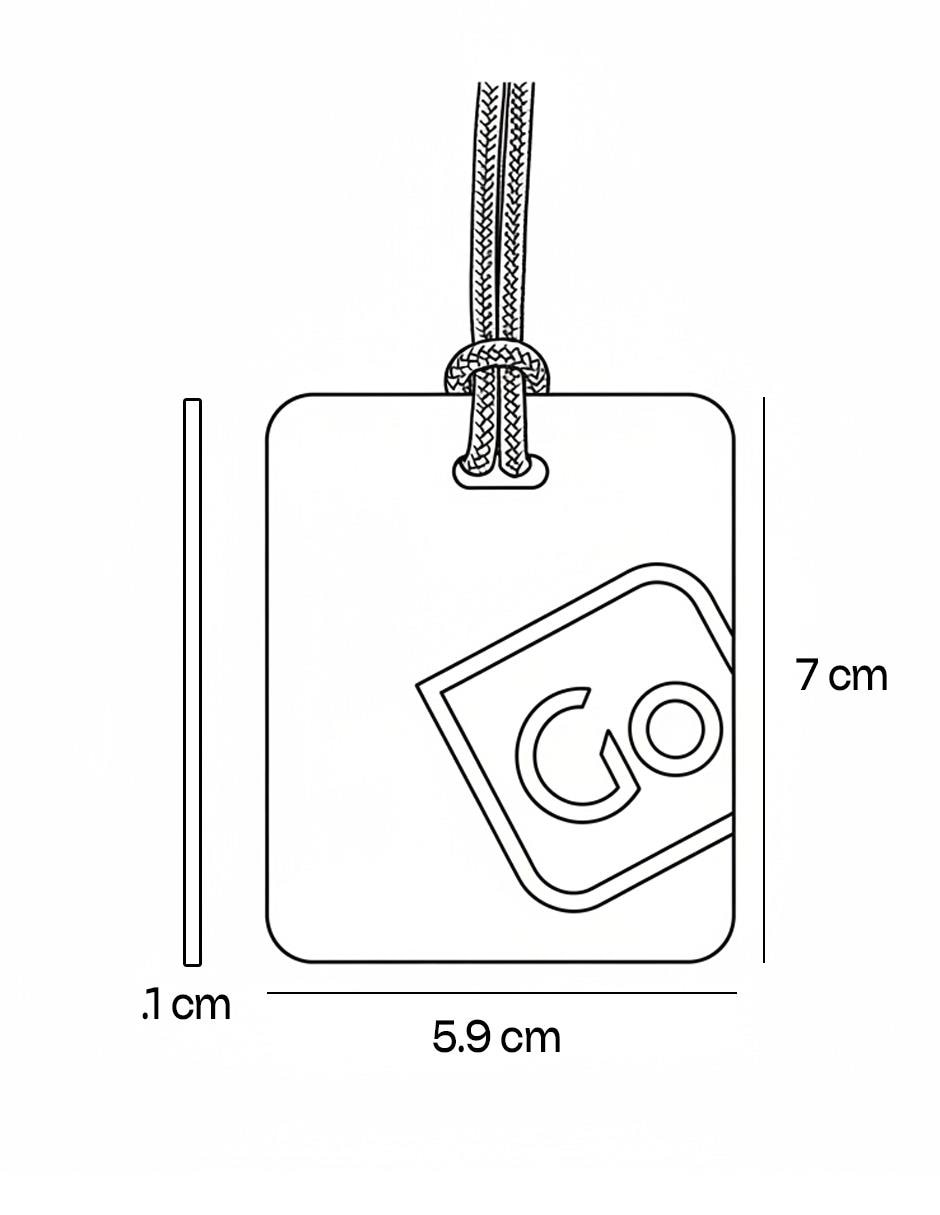 Identificador forma rectangular de poliéster 4