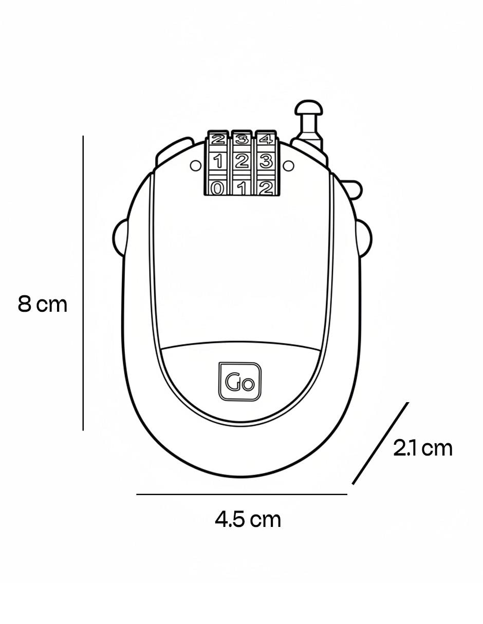Candado de cable de combinación 3
