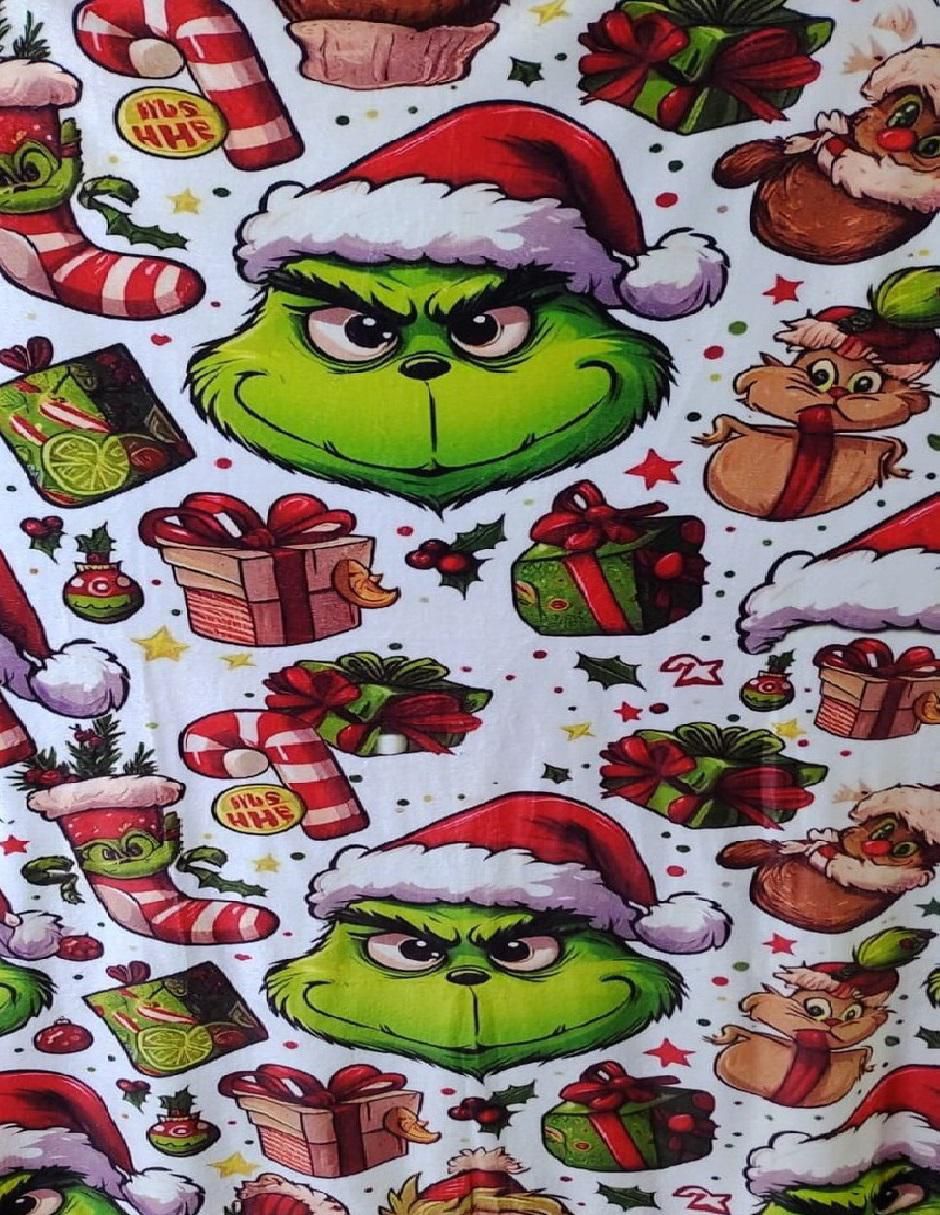 Cobija clásica de tejido suave Grinch Cobija clásica de tejido suave Grinch