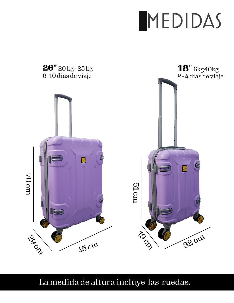 Set maletas carry on 9