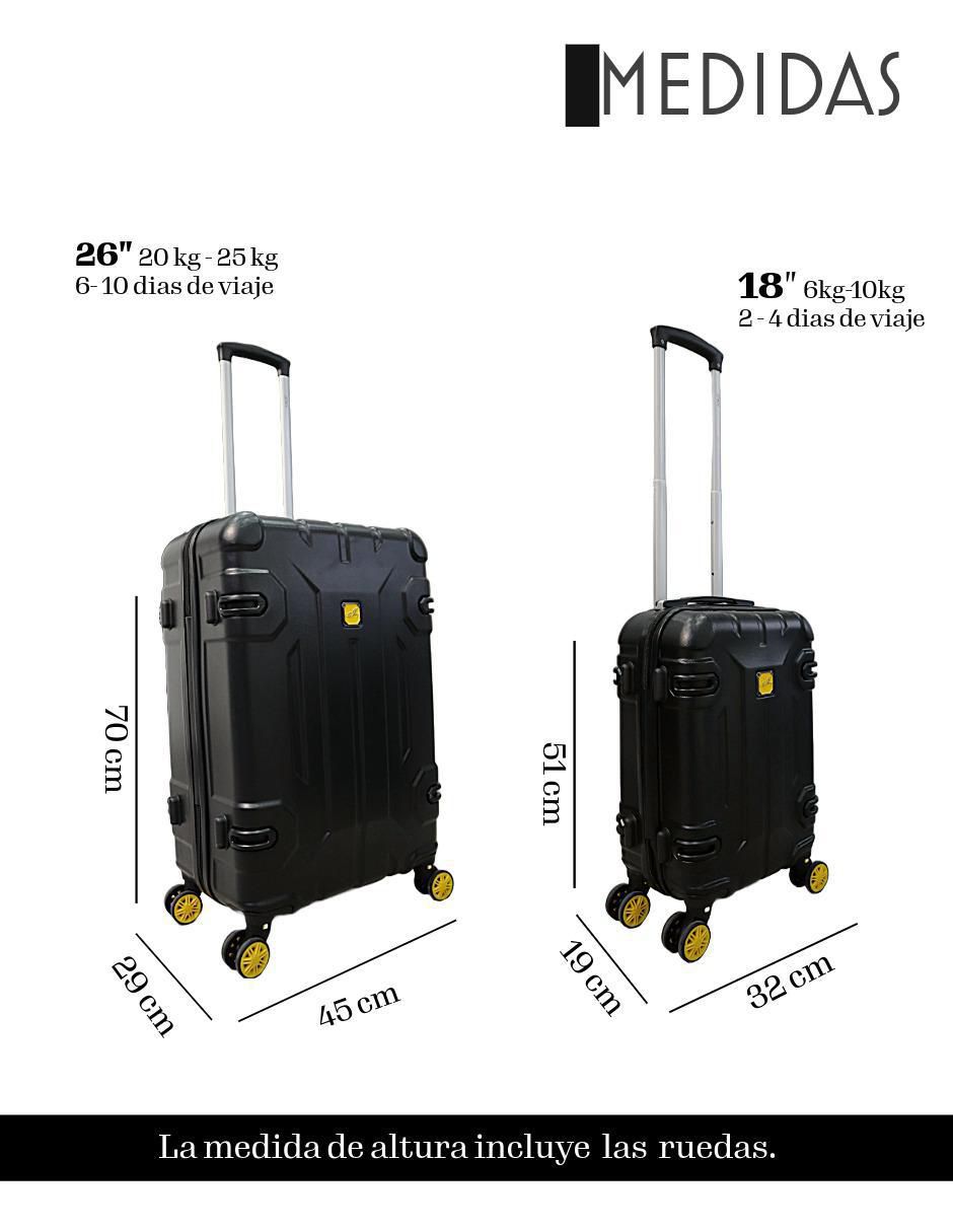 Set maletas carry on 8