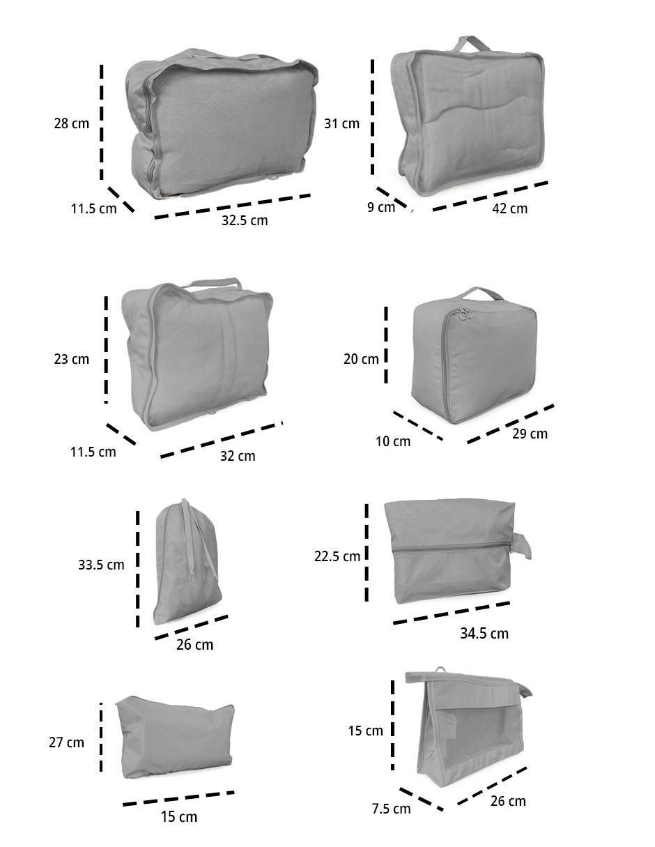 Set bolsa organizadora viaje 5