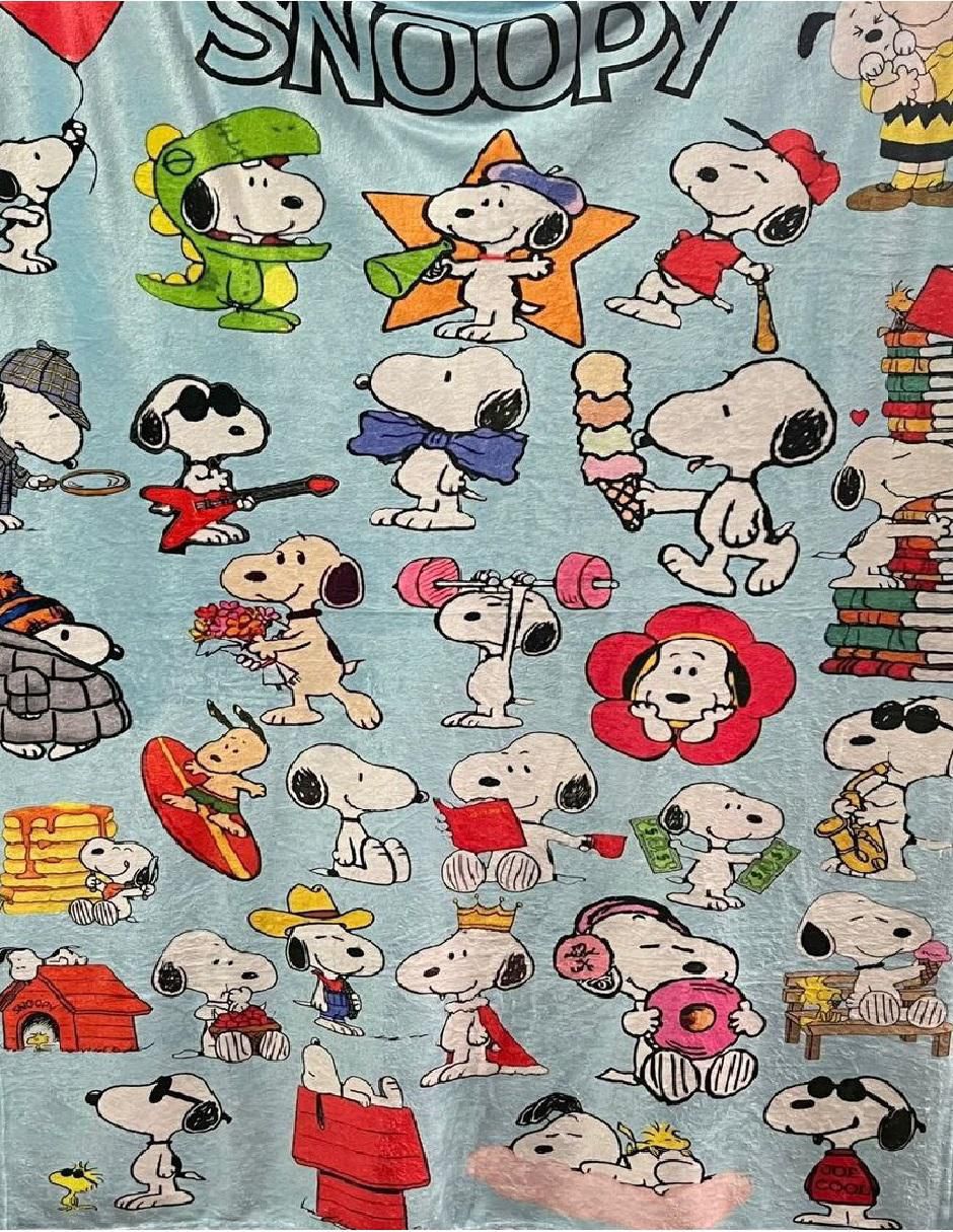 Cobija de tejido suave Snoopy unisex