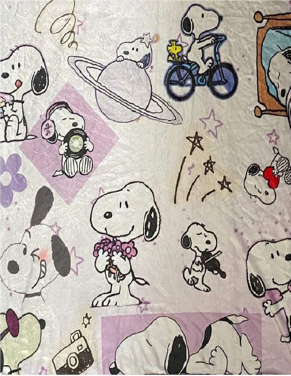 Cobija clásica de tejido suave Snoopy unisex 2