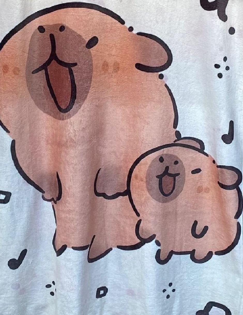 Cobija de tejido suave Capibara unisex 2