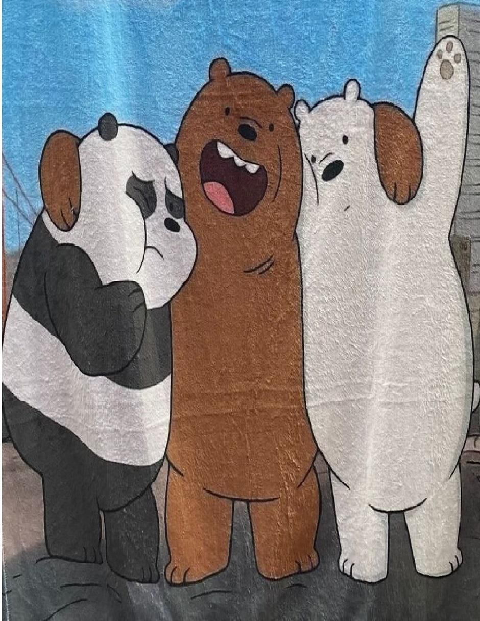Cobija clásica de tejido suave We bare bears unisex 2