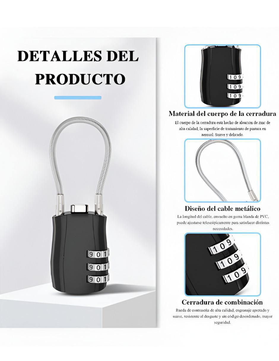 Set de candados de alta seguridad de combinación 2