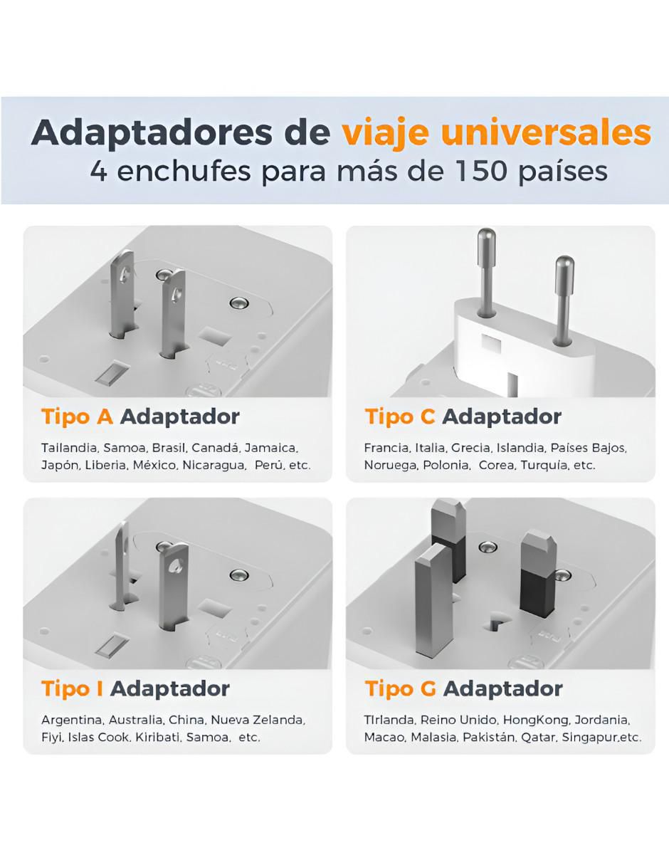 Adaptador universal viajes 3