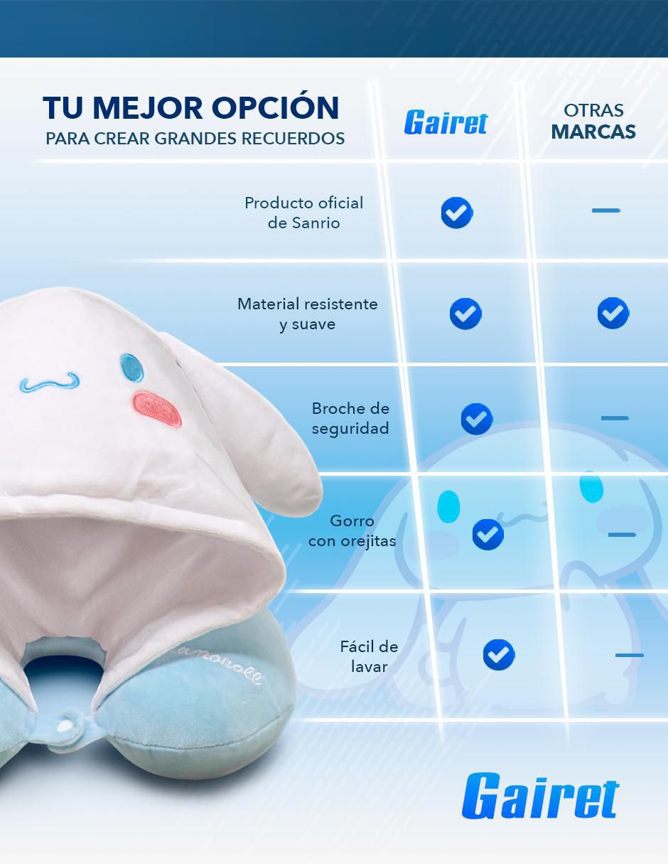 Almohada Cinnamoroll firmeza alta 8