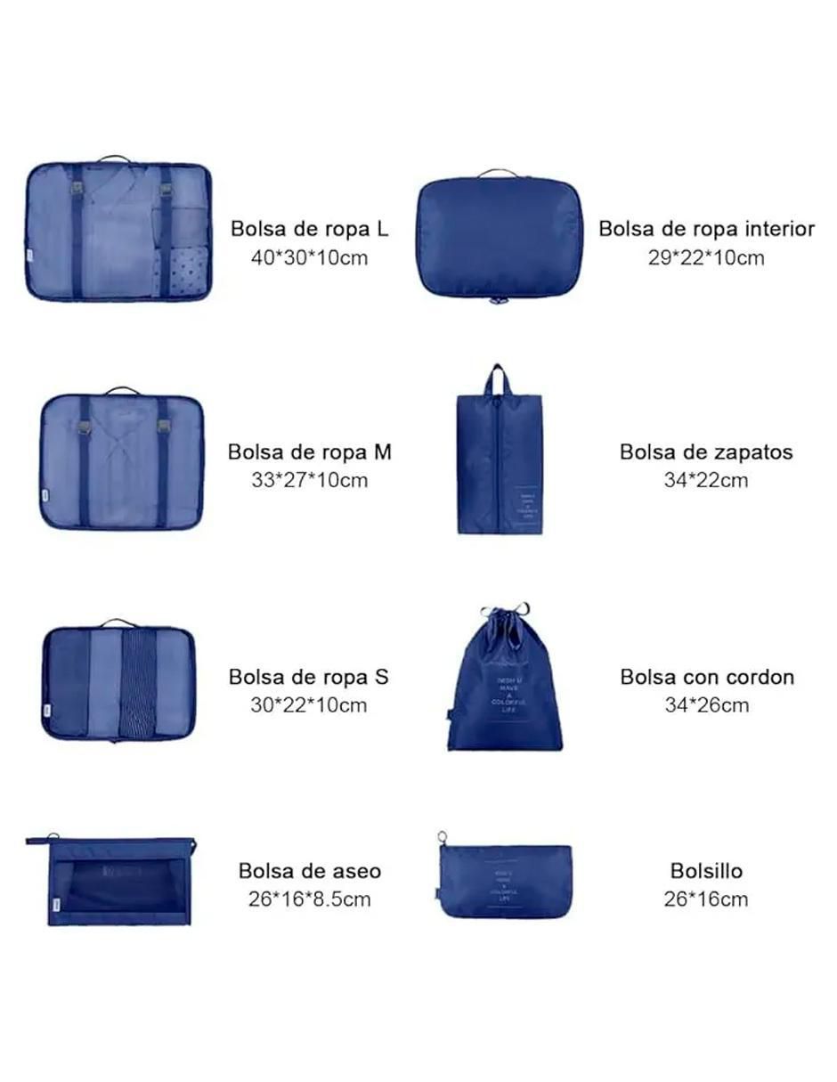 Set bolsa organizadora viaje 4